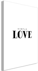 Quadro Simple Love (1 Part) Vertical  Colore bianco e nero, Dimensioni e Misure 40x60