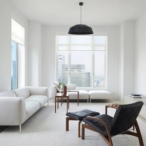 Lampadario Design Tokyo nero paralume nero E27 Ø50cm LUMICOM