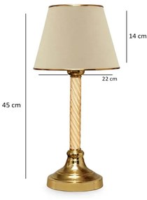 Lampada da tavolo AYD 1xE27/40W/230V beige/oro