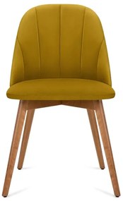 Sedia da pranzo BAKERI 86x48 cm giallo/faggio