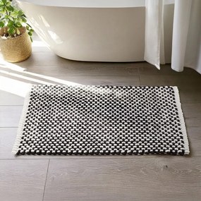 Tappetino per il bagno bianco e nero in tessuto 50x80 cm Covelo – Wenko