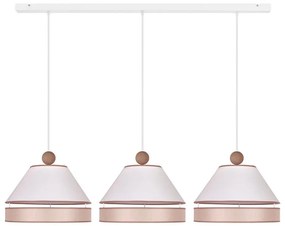 Duolla - Lampadario a sospensione con filo AVIGNON 3xE27/15W/230V bianco/beige