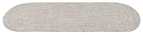 Tappeto ovale tessuto a mano beige 200x60 cm