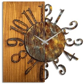 Orologio da parete 58x58 cm 1xAA legno/metallo