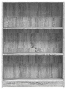 Libreria grigio sonoma 80x24x109 cm in legno multistrato