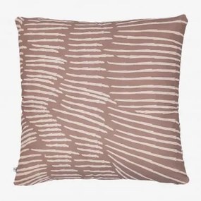 Federa per cuscino quadrata in cotone (60x60 cm) Ubongo Style Marrone - Sklum