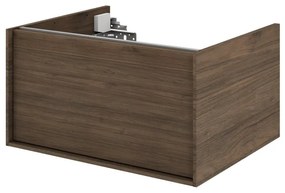 Mobile da bagno sospeso sotto lavabo L 60 x H 32 x P 48 cm noce satinato, 1 cassetto SENSEA Neo Frame