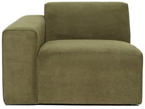 Modulo divano in velluto a coste verde (angolo sinistro) Sting - Scandic