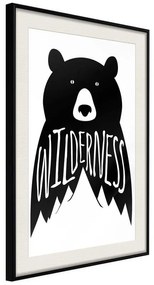 Poster  Wild Bear  Cornice Quadri Cornice nera con pass-partout, Larghezza x Altezza Home decor 20x30