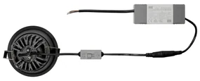 Faro da Incasso 18W Foro Ø90mm Nero IP40 CCT BRIDGELUX LED 3 Parabole Colore Bianco Variabile CCT