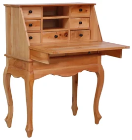 Scrittoio 78x42x103 cm in legno massello di mogano
