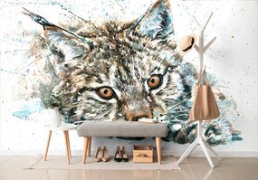 Carta da parati – Lince in acquerello