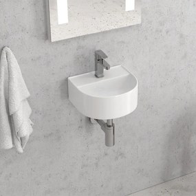 New Line Bow Lavabo lavamani 32x29 Cm Sospeso In Porcellana Bianca