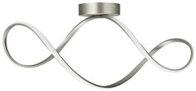 Plafoniera LED Irena Ø 70 cm argento IP20 cct da bianco caldo a bianco freddo con regolazione di temperatura, 3300 lumen INSPIRE