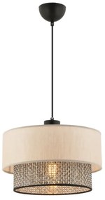 Lampada a sospensione su cavo ECHO 1xE27/60W/230V beige/grigio