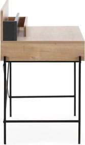 Scrivania in stile segreteria in rovere massiccio 60x113 cm Lila – Marckeric