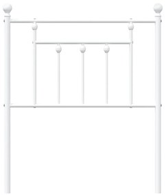 Testiera in metallo bianco 75 cm