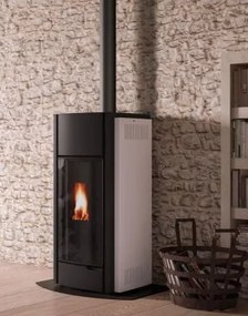 Palazzetti Julie 12 US Stufa ermetica A Pellet ecofire ad aria Con Rivestimento in metallo Bianco