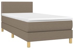 Giroletto a molle con materasso tortora 100x200 cm in tessuto