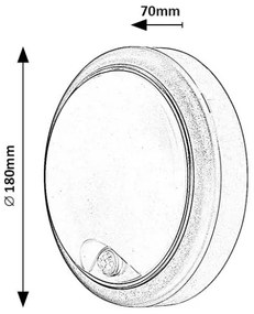 Rabalux 77028 - Applique LED da esterno con sensore LED/15W/230V IP54