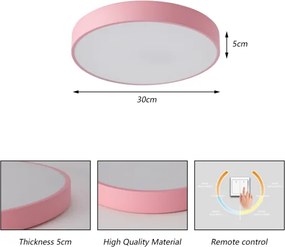 Brilagi - Plafoniera LED POOL LED/36W/230V 3000/4000/6000K 30 cm rosa