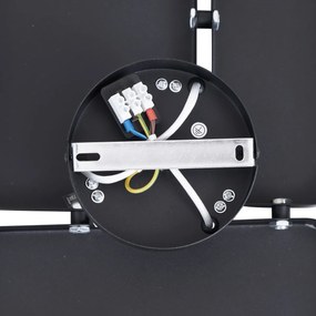 Lampada da parete di design nera a 3 luci - Planes