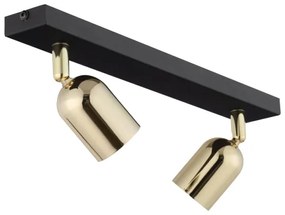 Faretto TOP 2xGU10/10W/230V nero/oro