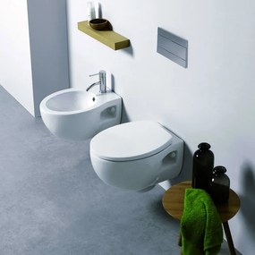 Coppia sanitari sospesi scarico a parete k04 bianco lucido WC: P 44 x L 36 x H 27 cm, bidet: P 26 x L 32 x H 24 cm