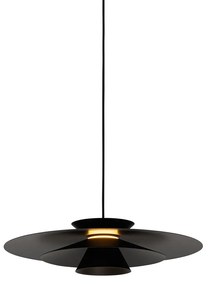 Lampada a sospensione di design nera con LED dimmerabile in 3 fasi - Pauline