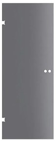 Anta in cristallo a battente Bora FumèL 80X H 210 cm, nero