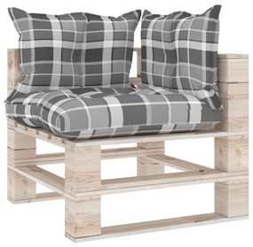 Set divani da giardino pallet 8 pz con cuscini in legno di pino