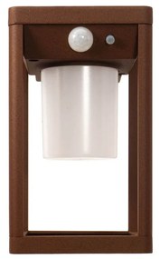 Applique da parete Solare con Sensore Movimento Corten IP54 serie Vimo Colore Bianco Naturale 4.000K