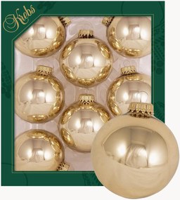 Set di 8 palline di Natale dipinte a mano Plain