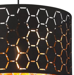 Lampada a sospensione con cavo ULLE 1xE27/15W/230V, nera