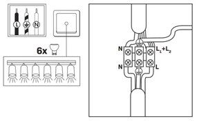 Luce Spot da bagno TURYN 6xGU10/10W/230V IP44 bianco