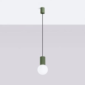 Sollux SL.1724 - Lampadario a sospensione con filo HALO 1xG9/8W/230V diametro 12 cm verde