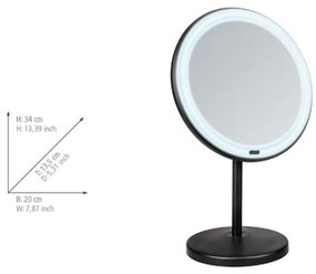 WENKO 25523100 - Specchio ONNO 20x34 cm nero