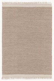 Tappeto in lana tessuto a mano con frange Kim