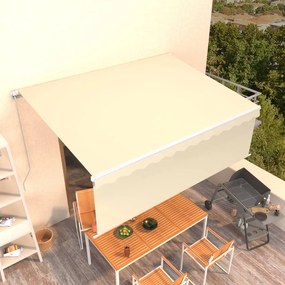 Tenda Da Sole Retrattile Con Parasole 4,5x3 M Crema /