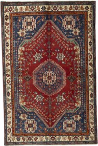Shiraz Tappeto 160x250 Rosso (Iran) Annodato A Mano