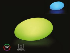 Lampada Led RGBW Luminosa Con Forma di Pietra Roccia Stone Light Piccola Ricaricabile Telecomando Incluso IP67 28X21X17cm SKU-40151