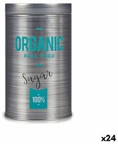 Barattolo Organic Zucchero Grigio Latta 10,4 x 18,2 x 10,4 cm (24 Unità)