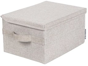 Scatola in tessuto beige con coperchio 35x19x26 cm Soft Storage - Bigso Box of Sweden