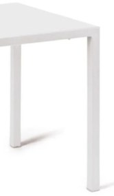 Tavolo TOLONE in metallo bianco 80&#215;80 cm, impilabile