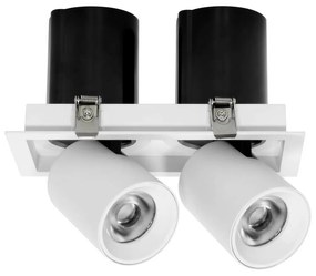 Faro LED da Incasso Orientabile 2x15W CCT Foro 160x75mm Bridgelux LED Colore Bianco Variabile CCT