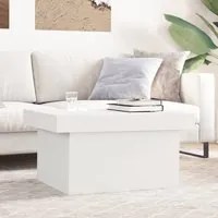 Tavolino da Salotto Bianco 80x55x40 cm in Legno Multistrato 840863