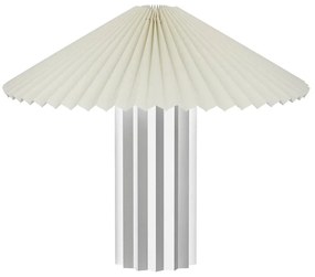 Lampada da tavolo bianca/argentata con paralume in tessuto con intensità regolabile (altezza totale 36 cm) Taite – Blomus