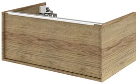 Mobile da bagno sotto lavabo SENSEA Neo marrone satinato L 75 x H 32 x P 48 cm 1 cassetto, lavabo non incluso