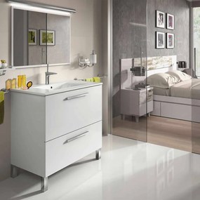 MOBILE BAGNO CON SPECCHIO URBAN BIANCO 80 CM