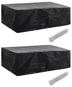 Coperture Arredi Giardino 2pz Polyrattan 8 Persone 300x140 Cm /